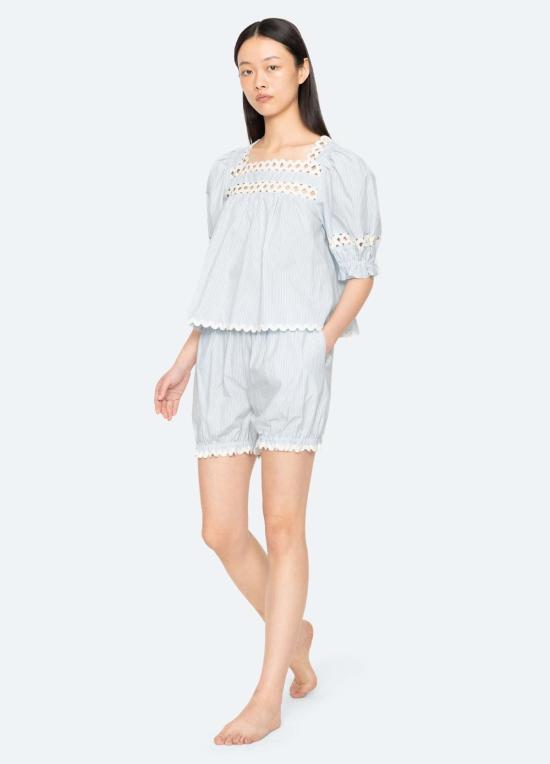  씨뉴욕 라운지 웨어 씨 니 사샤 PJ 세트 블루