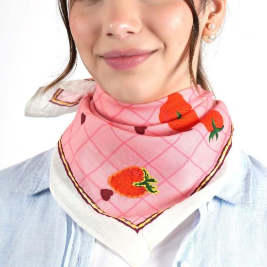  비스마야 머플러/스카프 딸기 스윗하트 반다나 - VISMAYA