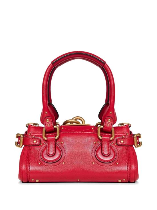 26SS 끌로에 스몰 그레인드 레더 패딩턴 백 CH26SS805P75 632 Red - CHLOE