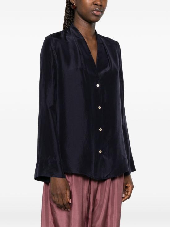 26SS 포르테포르테 블라우스 14859 MYSHIRTMIDNIGHT Mmarrone - FORTE FORTE