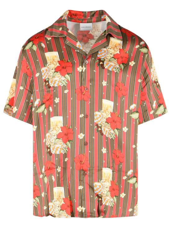 26SS 드롤드무슈 반팔 셔츠 K SH230 VI031PK Bordeaux