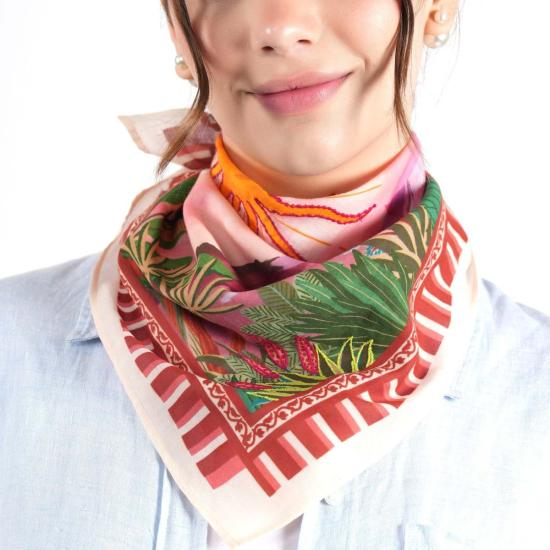  비스마야 머플러/스카프 골든 타이드 반다나 마룬 - VISMAYA