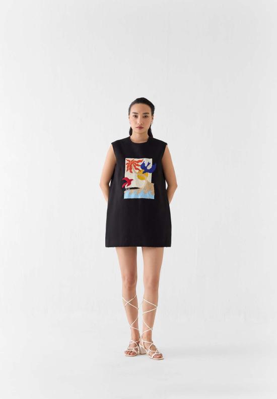  이키비 숏 원피스 사하라 나이트 숏 드레스 블랙