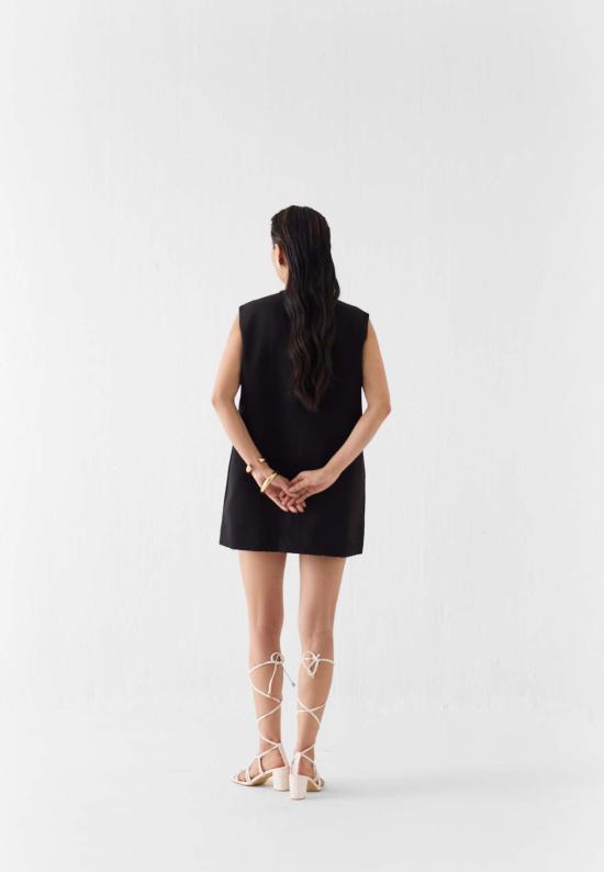  이키비 숏 원피스 사하라 나이트 숏 드레스 블랙 - IKKIVI
