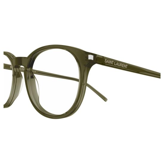25FW 생로랑 안경 SL 106 반투명 올리브 그린 아세테이트 안경 - SAINT LAURENT