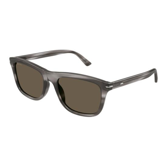 25FW 구찌 선글라스 Gg1444s 반투명 스모키 그레이 직사각형 - GUCCI