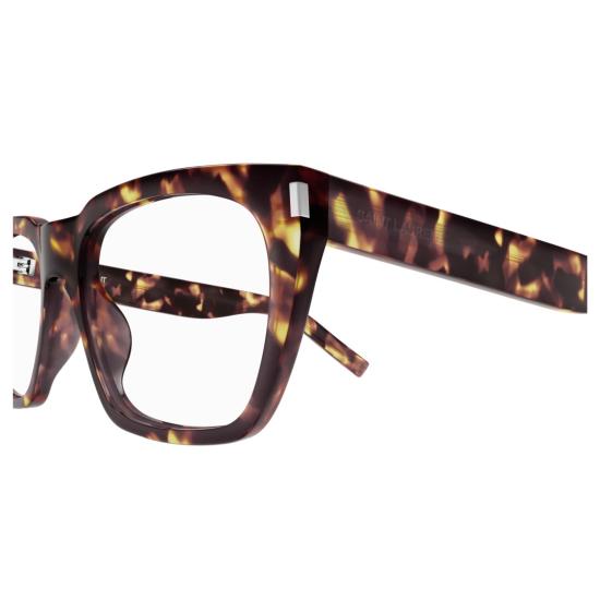 25FW 생로랑 안경 SL 598 옵트 오버사이즈 호피무늬 프레임 - SAINT LAURENT