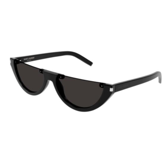  생로랑 선글라스 SL 563 하프림 블랙 재활용 아세테이트 - SAINT LAURENT