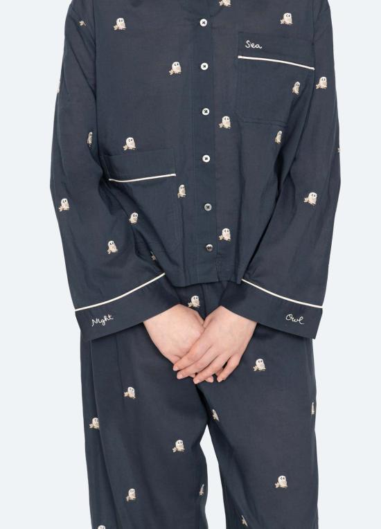  씨뉴욕 라운지 웨어 씨뉴 노엘라 파자마 세트 네이비 - SEA NY