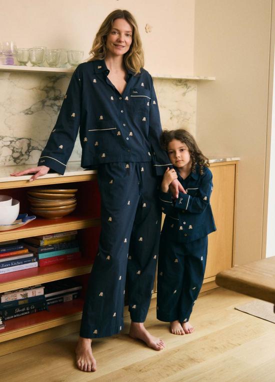  씨뉴욕 라운지 웨어 씨뉴 노엘라 파자마 세트 네이비 - SEA NY