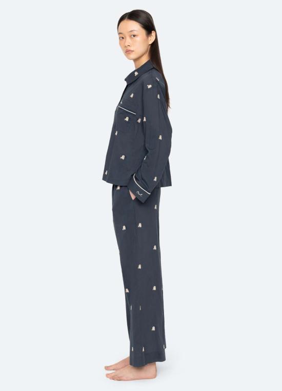  씨뉴욕 라운지 웨어 씨뉴 노엘라 파자마 세트 네이비 - SEA NY