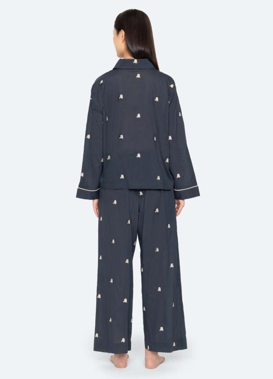  씨뉴욕 라운지 웨어 씨뉴 노엘라 파자마 세트 네이비 - SEA NY