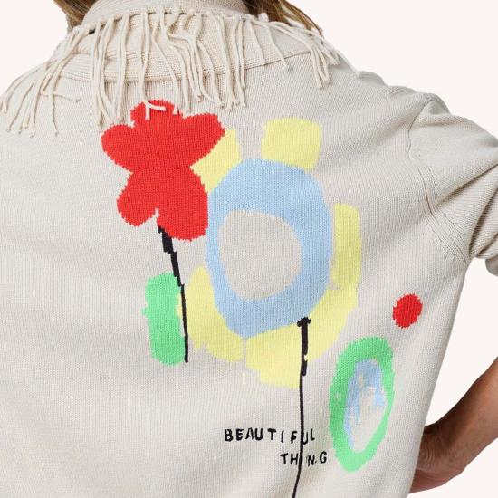  케리 로센탈 가디건 케리 로젠탈 프린지 숄 칼라 - KERRI ROSENTHAL