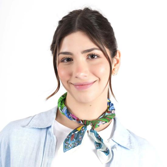  비스마야 머플러/스카프 Vismaya Casa Botanica 두건 청록색 - VISMAYA