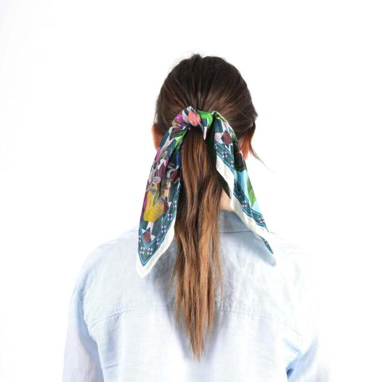  비스마야 머플러/스카프 Vismaya Casa Botanica 두건 청록색 - VISMAYA