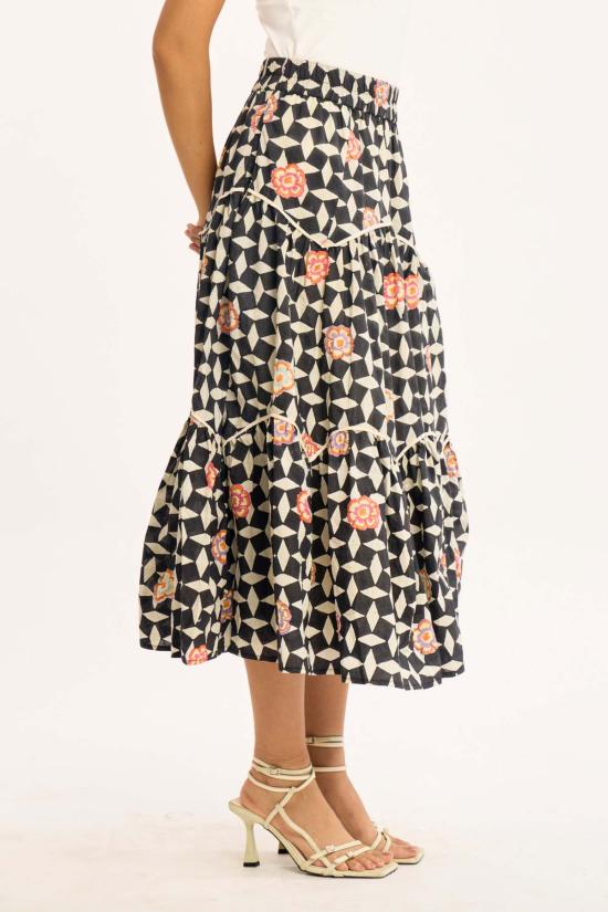  루주타 셰스 롱 원피스 모스 스커트 | 아틀라스 플로럴 - RUJUTA SHETH