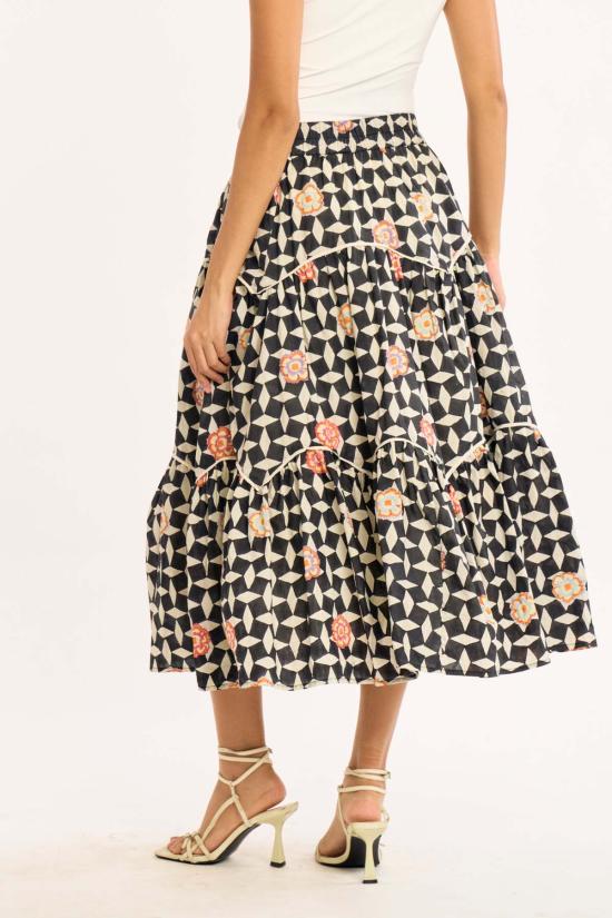  루주타 셰스 롱 원피스 모스 스커트 | 아틀라스 플로럴 - RUJUTA SHETH