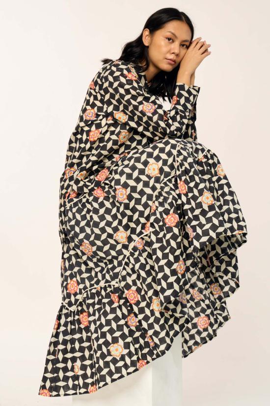  루주타 셰스 롱 원피스 모스 스커트 | 아틀라스 플로럴