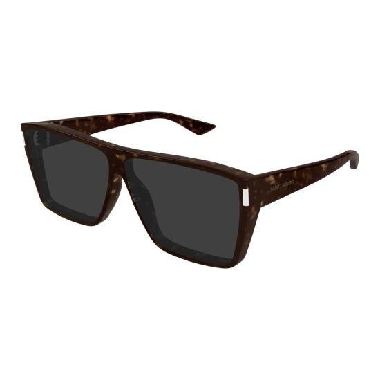 25FW 생로랑 선글라스 SL 756 호피무늬 직사각형 프레임 - SAINT LAURENT