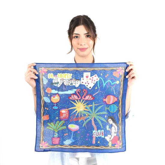  비스마야 머플러/스카프 생트로페 반다나 네이비 - VISMAYA