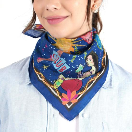  비스마야 머플러/스카프 생트로페 반다나 네이비 - VISMAYA