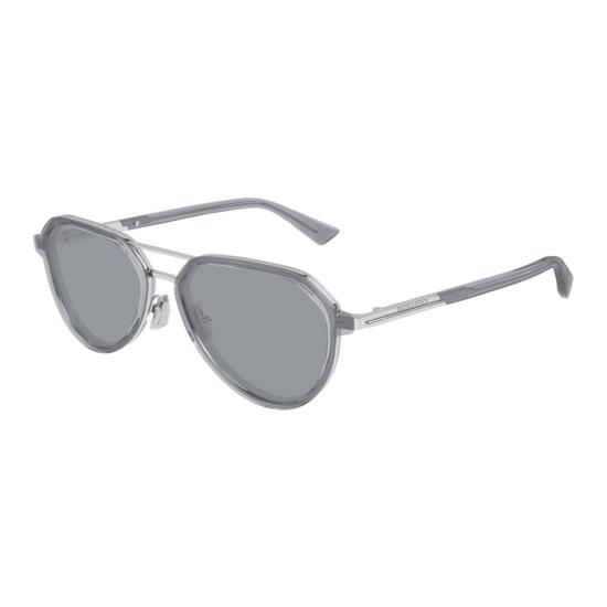 25FW 보테가베네타 선글라스 Bv1373s 반투명 회색 아세테이트 - BOTTEGA VENETA