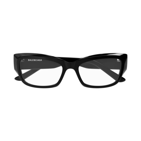 25FW 발렌시아가 안경 Bb0399o 직사각형 블랙 아세테이트