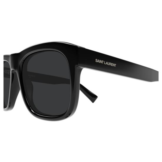 25FW 생로랑 선글라스 SL 558 볼드 직사각형 블랙 - SAINT LAURENT