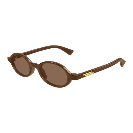  보테가베네타 선글라스 Bv1388s 둥근 갈색 아세테이트 - BOTTEGA VENETA