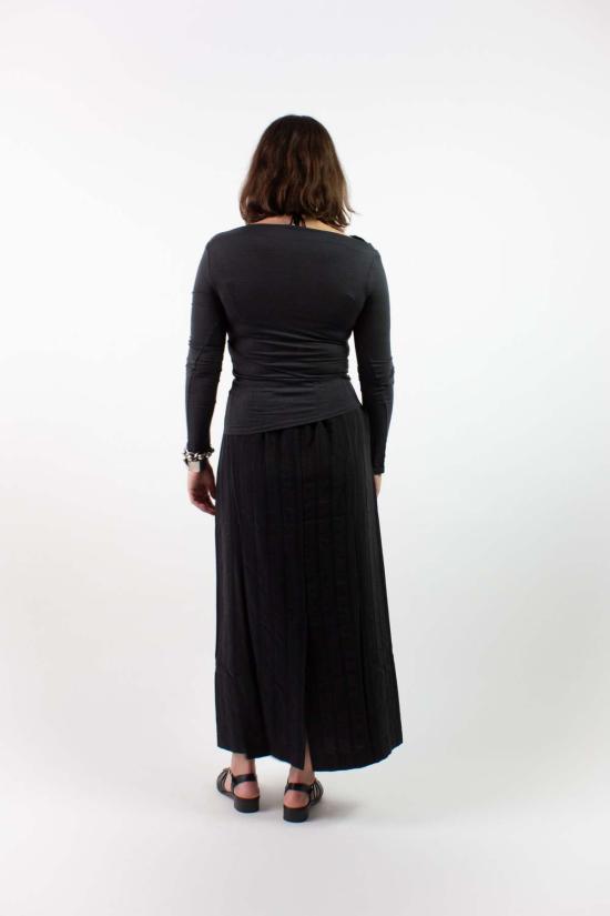  리타 롱 스커트 로우 오르세이 스커트 - RITA