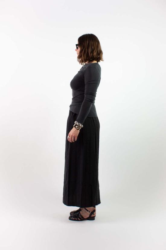  리타 롱 스커트 로우 오르세이 스커트 - RITA