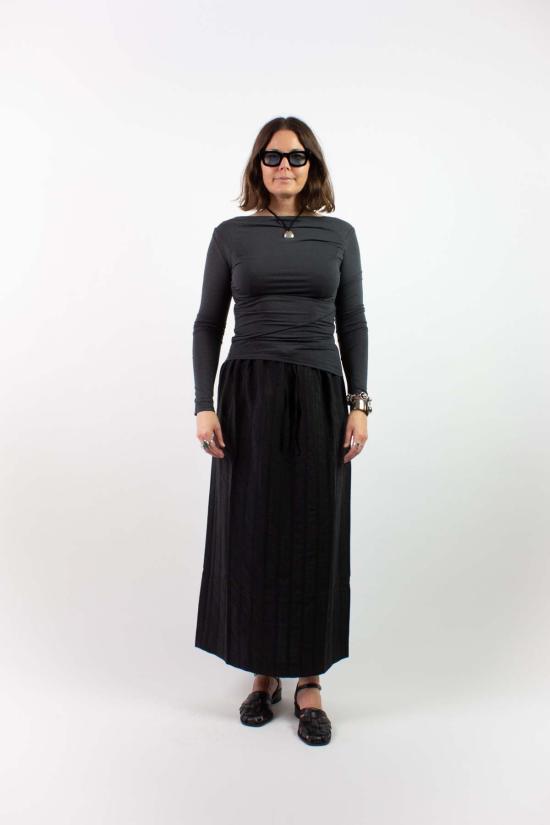  리타 롱 스커트 로우 오르세이 스커트 - RITA