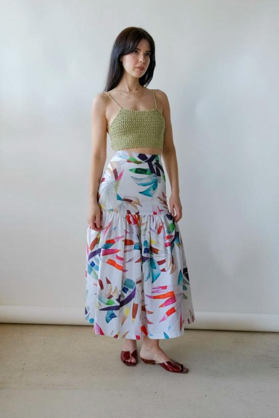  마라 호프만 롱 스커트 플로럴