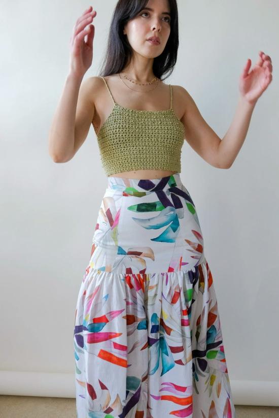  마라 호프만 롱 스커트 플로럴 - MARA HOFFMAN