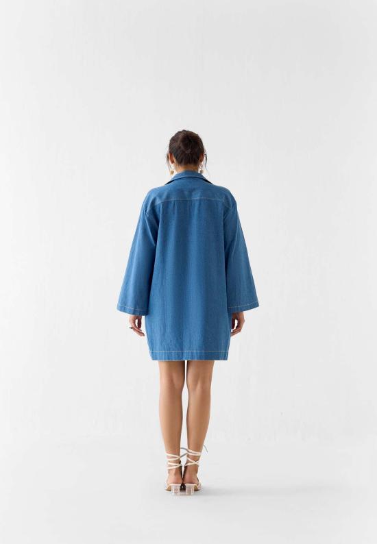  이키비 숏 원피스 인디고 숏 드레스 - IKKIVI