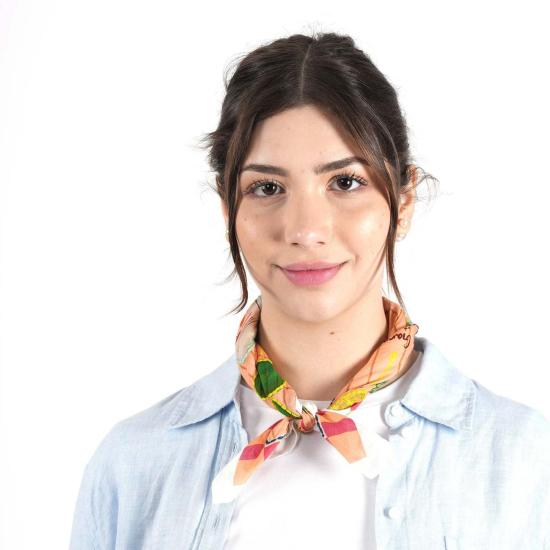  비스마야 머플러/스카프 마가리타 뮤즈 반다나 연어 오렌지 - VISMAYA