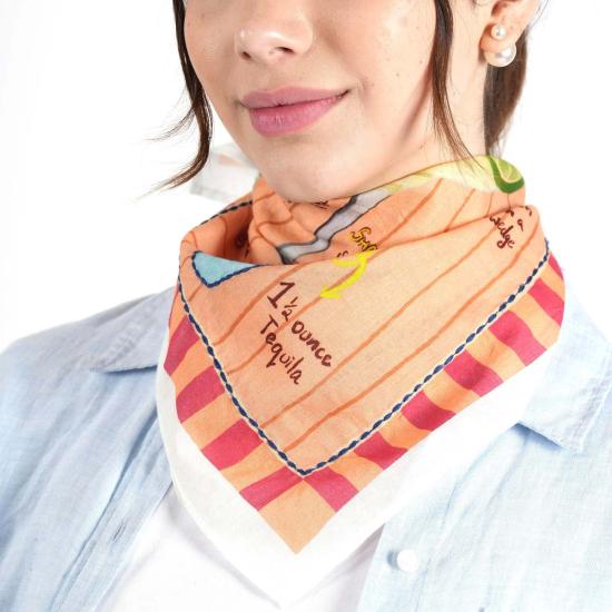  비스마야 머플러/스카프 마가리타 뮤즈 반다나 연어 오렌지 - VISMAYA