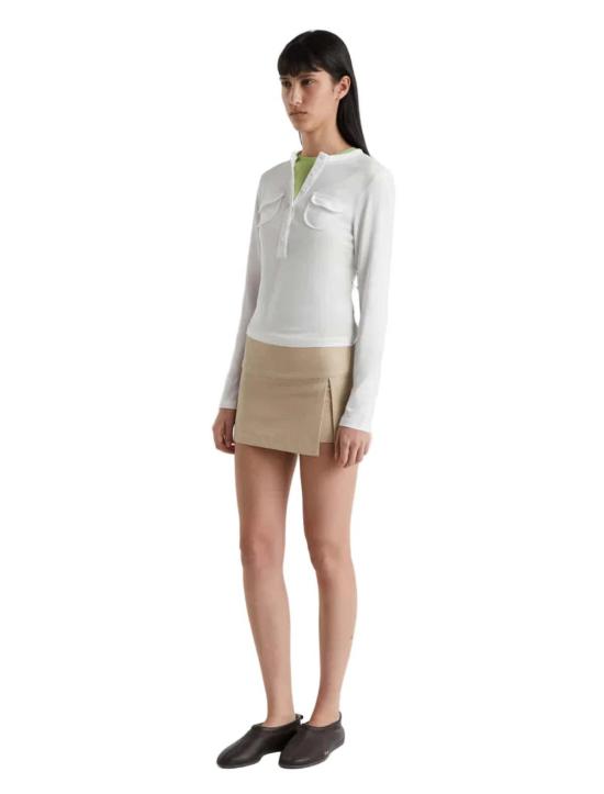  팔로마울 긴팔 티셔츠 팔로마 울 네스터 탑 화이트 - PALOMA WOOL