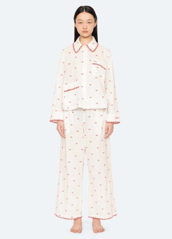  씨뉴욕 라운지 웨어 씨 니 에스미 PJ 세트 잠옷 세트 크림 - SEA NY