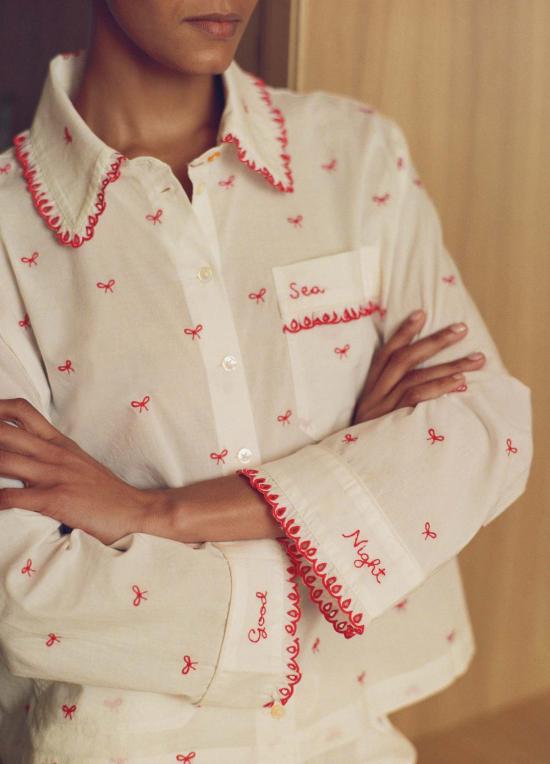  씨뉴욕 라운지 웨어 씨 니 에스미 PJ 세트 잠옷 세트 크림