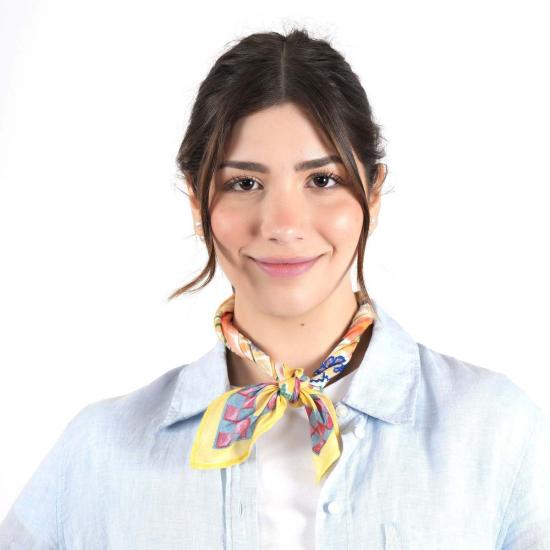  비스마야 머플러/스카프 블룸 위드 그레이스 앤 러브 반다나 옐로우 - VISMAYA