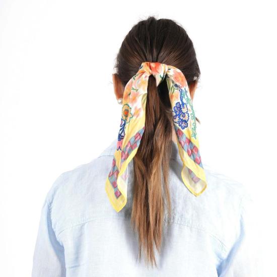  비스마야 머플러/스카프 블룸 위드 그레이스 앤 러브 반다나 옐로우 - VISMAYA