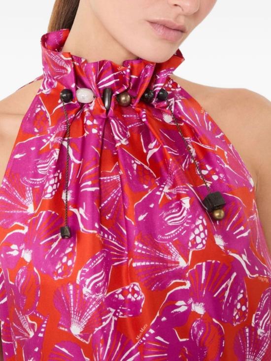 26SS 막스마라 롱 원피스 2611221022600 MXMCARTONE003 Coral Red - MAX MARA
