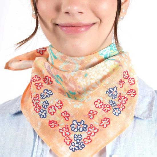  비스마야 머플러/스카프 가든 베일 반다나 크리미 오렌지 - VISMAYA