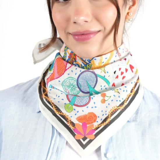  비스마야 머플러/스카프 생트로페 반다나 아이보리 - VISMAYA