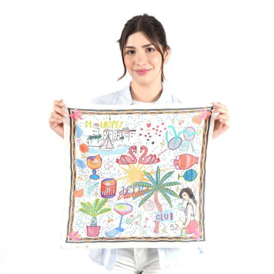  비스마야 머플러/스카프 생트로페 반다나 아이보리 - VISMAYA