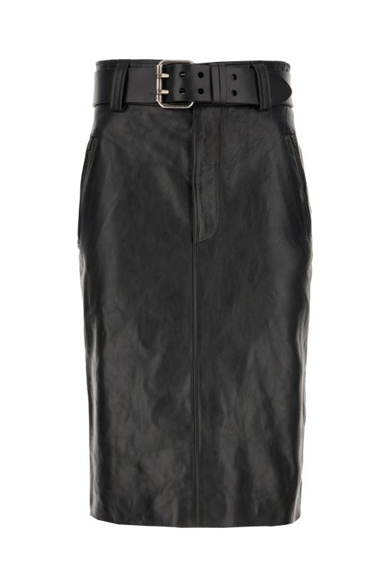 26SS 생로랑 미디 스커트 865021YCVD2 1000 Nero