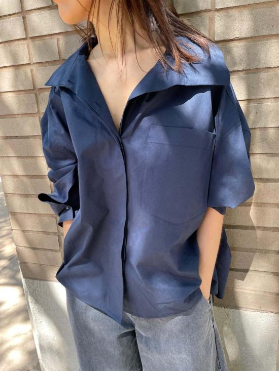  더 엔케이씨 스토어 셔츠 NKC 스토어 하이 칼라 버튼다운