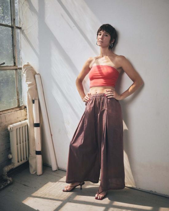  메종 마르코시안 민소매 티셔츠 Maison Markosian 토마토 레드 방도 - MAISON MARKOSIAN