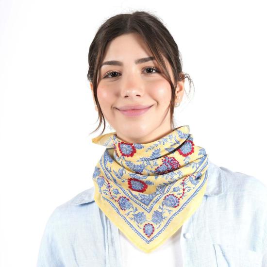  비스마야 머플러/스카프 Vismaya Blooming Peonies 반다나 햇빛 - VISMAYA
